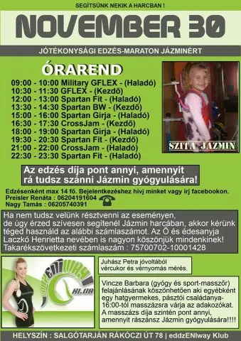 Eddzünk Jázminért! | eddzeniway
