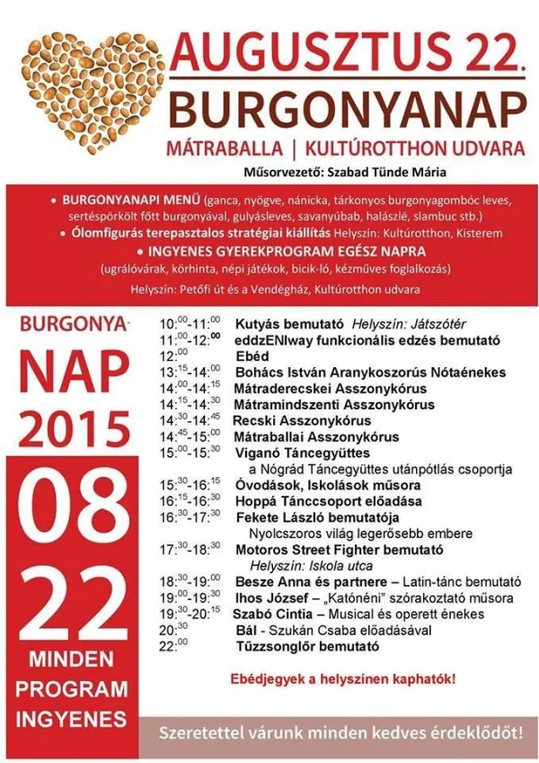 Burgonyanapon Mátraballán 2015 | eddzeniway